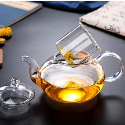 Théière en verre borosilicate avec filtre