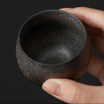 Tasse à thé japonaise grès artisanal style ancien