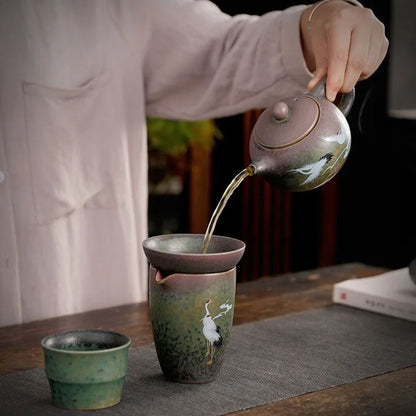 Théière en céramique vintage fabrication artisanale