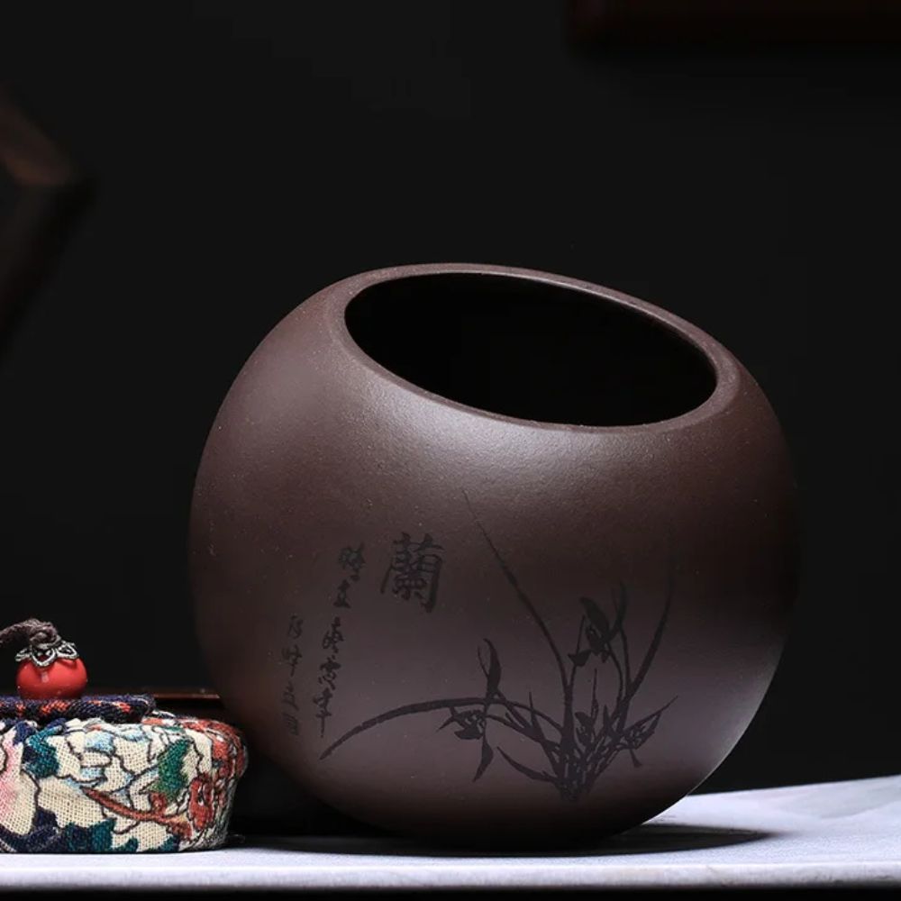 Boîte à thé en argile pot hermétique en terre