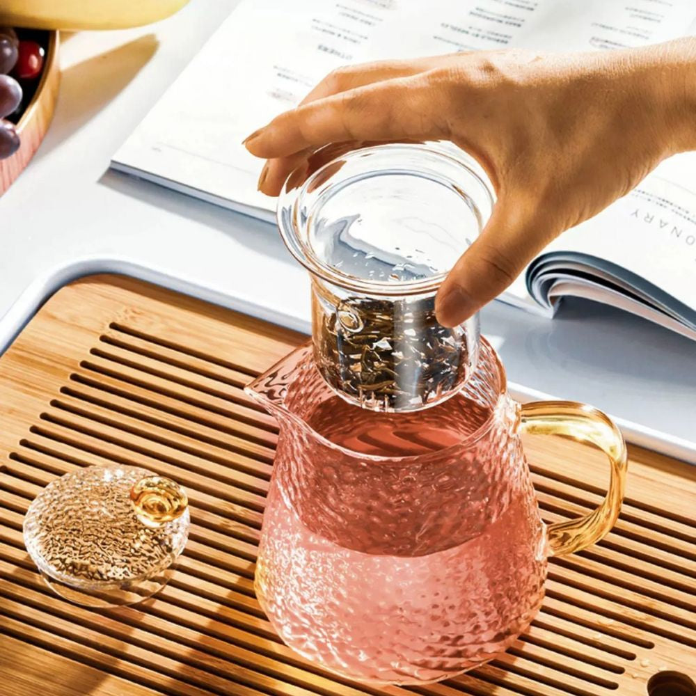 Théière en verre avec filtre
