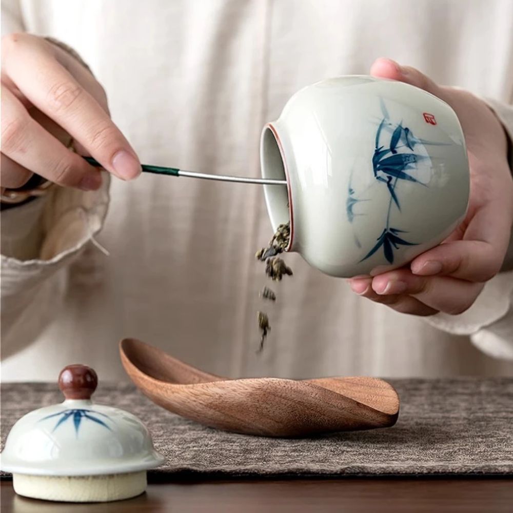 Boîte à thé en argile bocal hermétique fait main