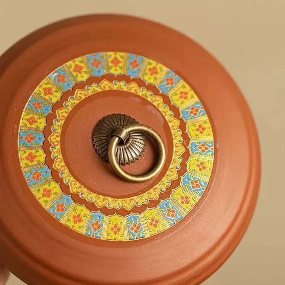 Boîte à thé en argile violette pot hermétique de voyage