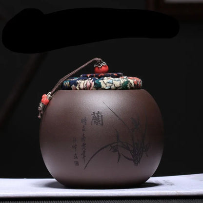 Boîte à thé en argile pot hermétique en terre