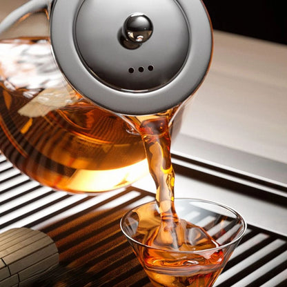Théière en verre borosilicate avec filtre inox intégré