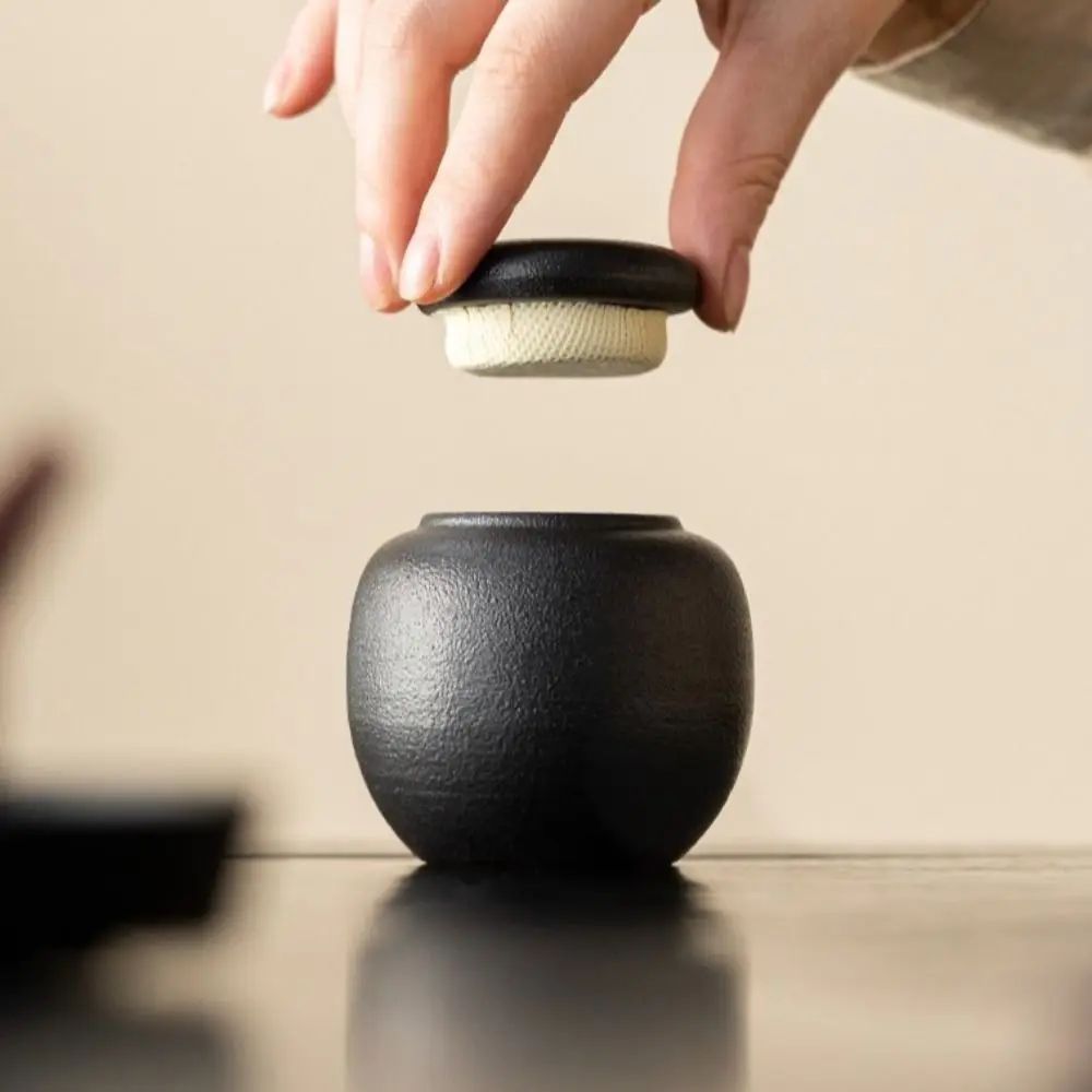 Mini boîte à thé en céramique pot hermétique de voyage