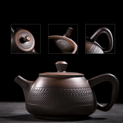 Théière artisanale en poterie violette de Jianshui pour Gong Fu Cha