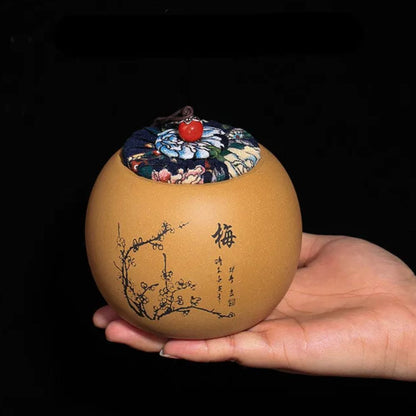 Boîte à thé en argile pot hermétique en terre