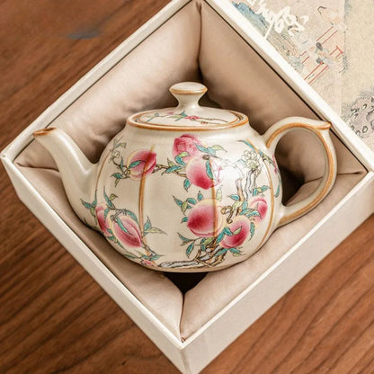 Théière artisanale japonaise rose