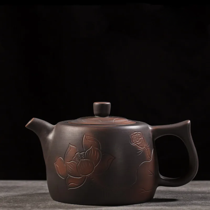 Théière artisanale en poterie violette de Jianshui pour Gong Fu Cha
