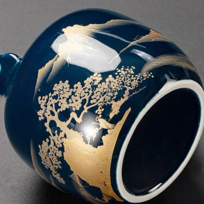Tasse à thé japonaise noire en céramique