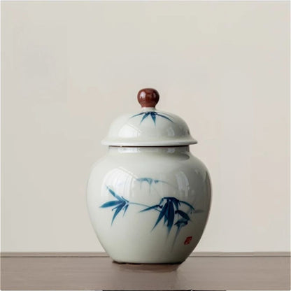 Boîte à thé en argile bocal hermétique fait main