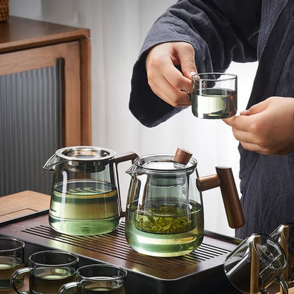Théière en verre épais avec filtre Service Kung Fu