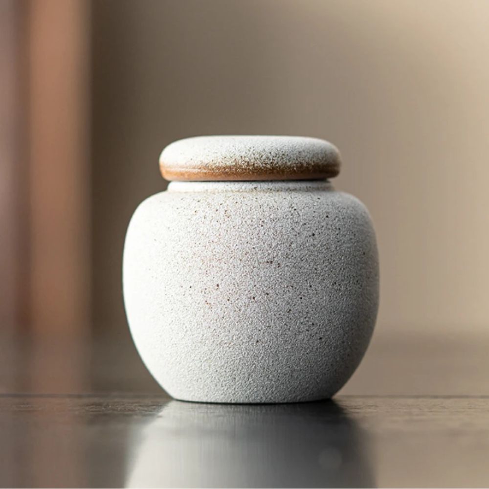 Mini boîte à thé en céramique pot hermétique de voyage