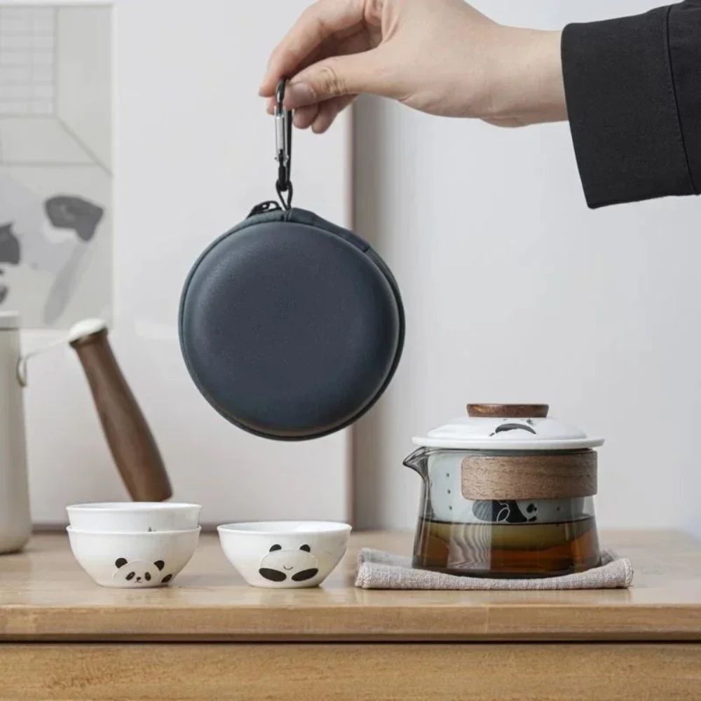 Service à thé de voyage avec pochette nomade