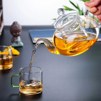 Théière en verre borosilicate avec filtre