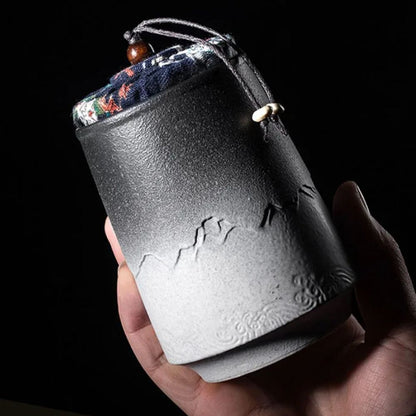 Boîte à thé en céramique vintage étanche artisanale