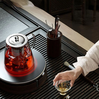 Théière en verre borosilicate avec filtre inox intégré