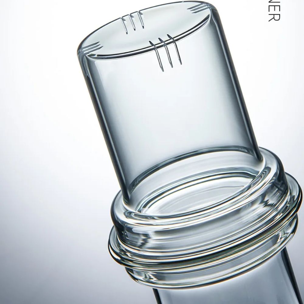 Tasse à thé en verre avec poignée bois