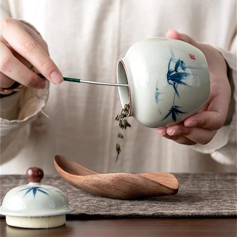 Boîte à thé en argile bocal hermétique fait main