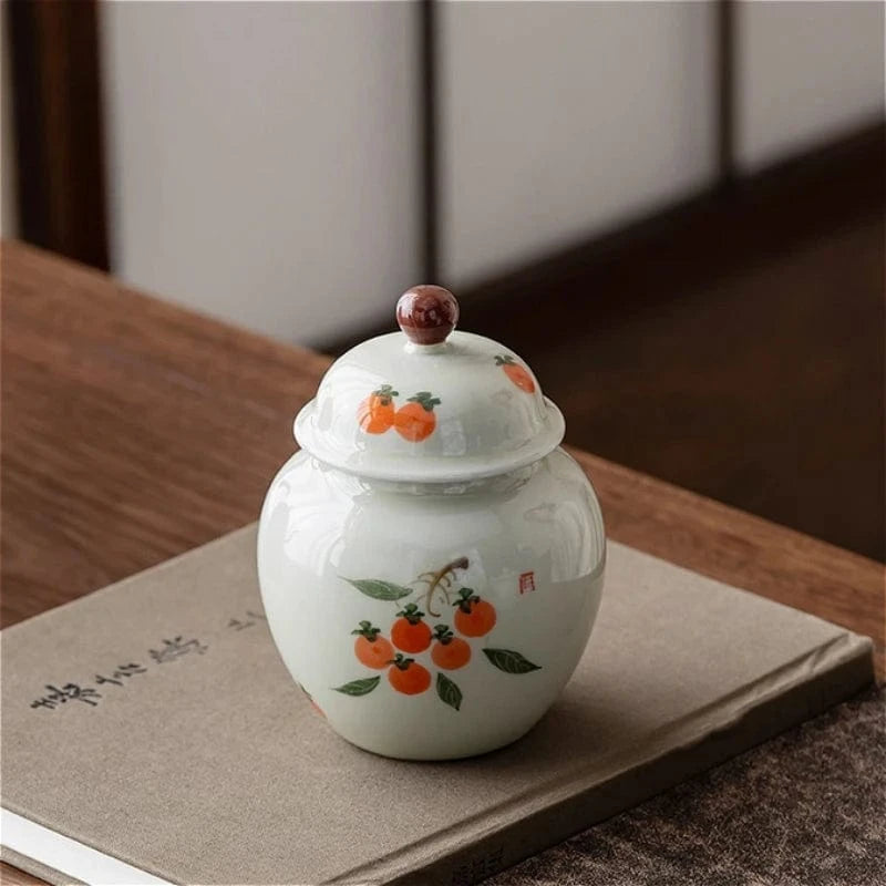 Boîte à thé en argile bocal hermétique fait main