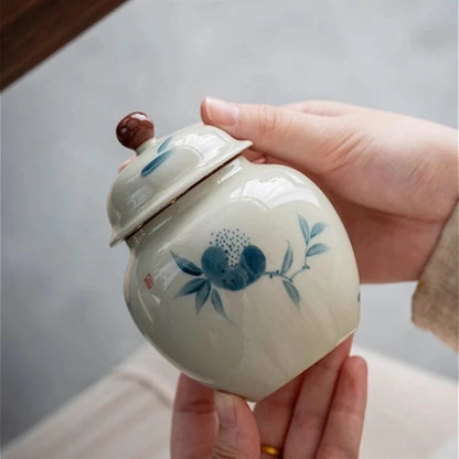 Boîte à thé en argile bocal hermétique fait main