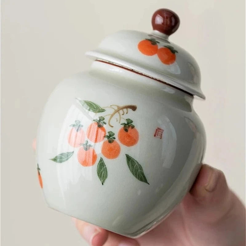 Boîte à thé en argile bocal hermétique fait main