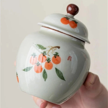 Boîte à thé en argile bocal hermétique fait main