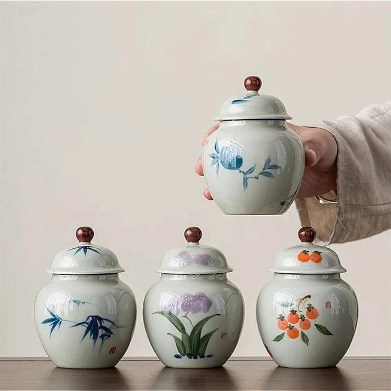 Boîte à thé en argile bocal hermétique fait main