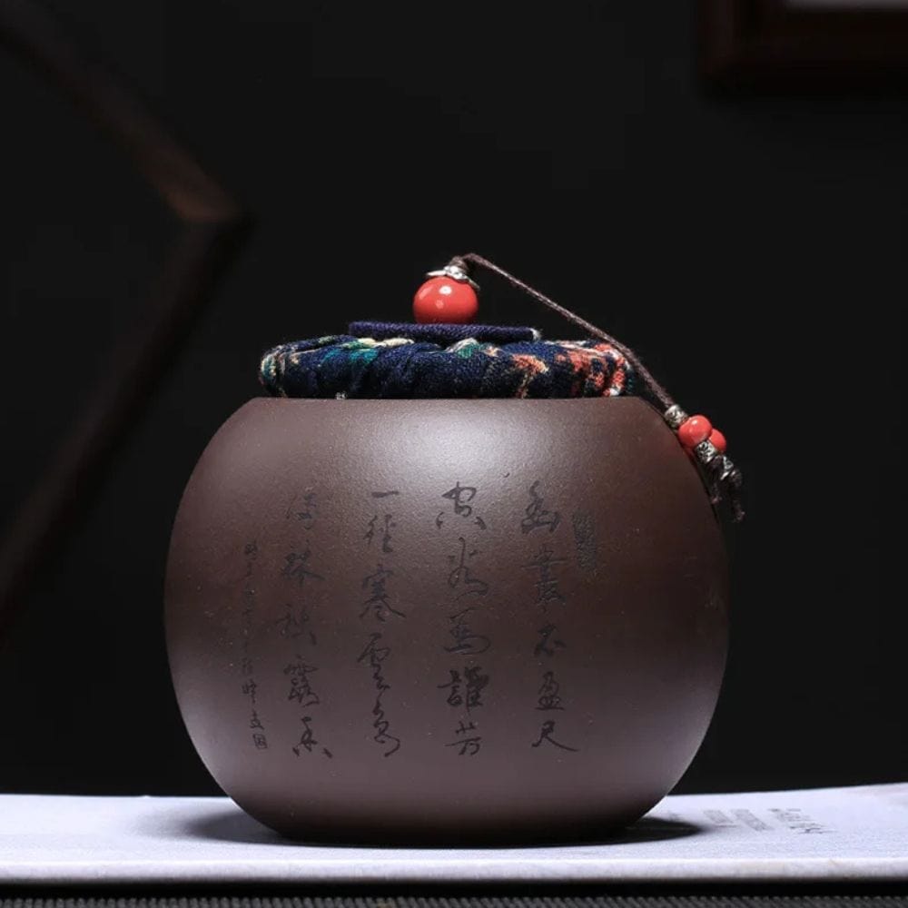Boîte à thé en argile pot hermétique en terre