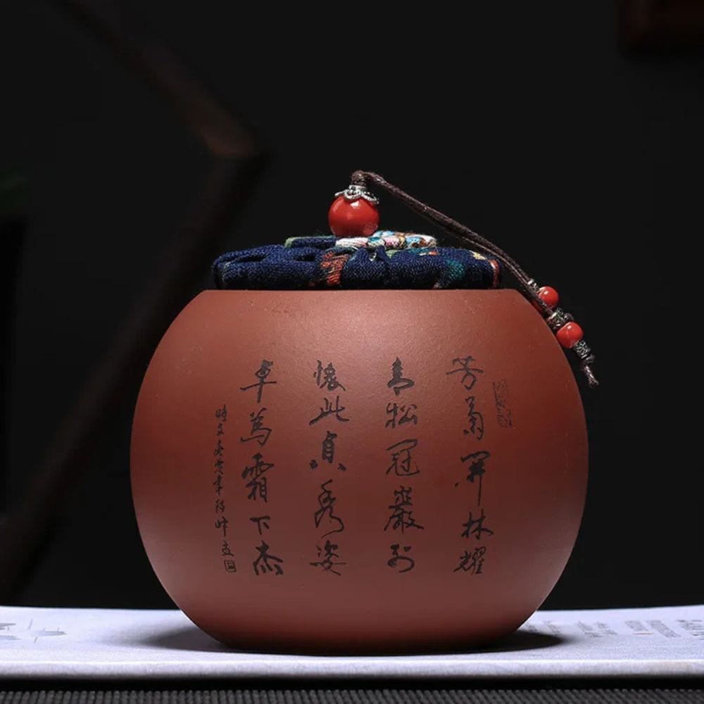 Boîte à thé en argile pot hermétique en terre