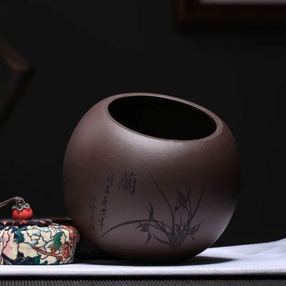 Boîte à thé en argile pot hermétique en terre