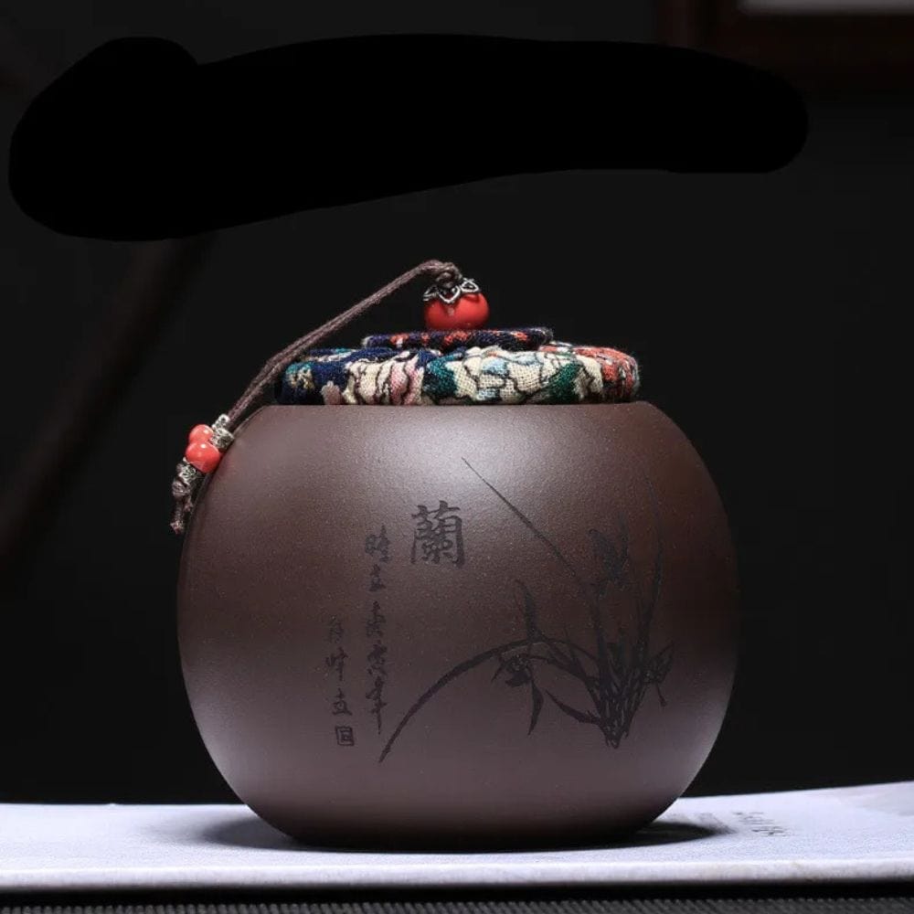 Boîte à thé en argile pot hermétique en terre