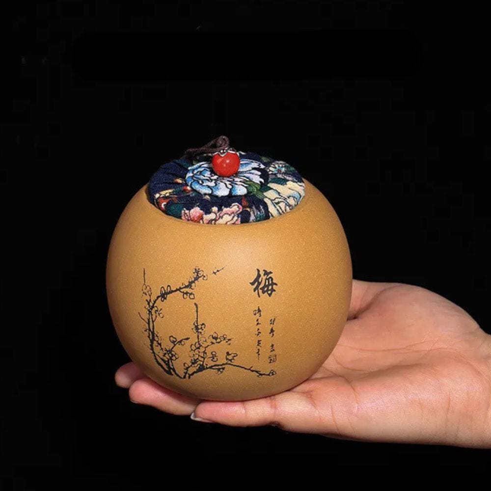 Boîte à thé en argile pot hermétique en terre