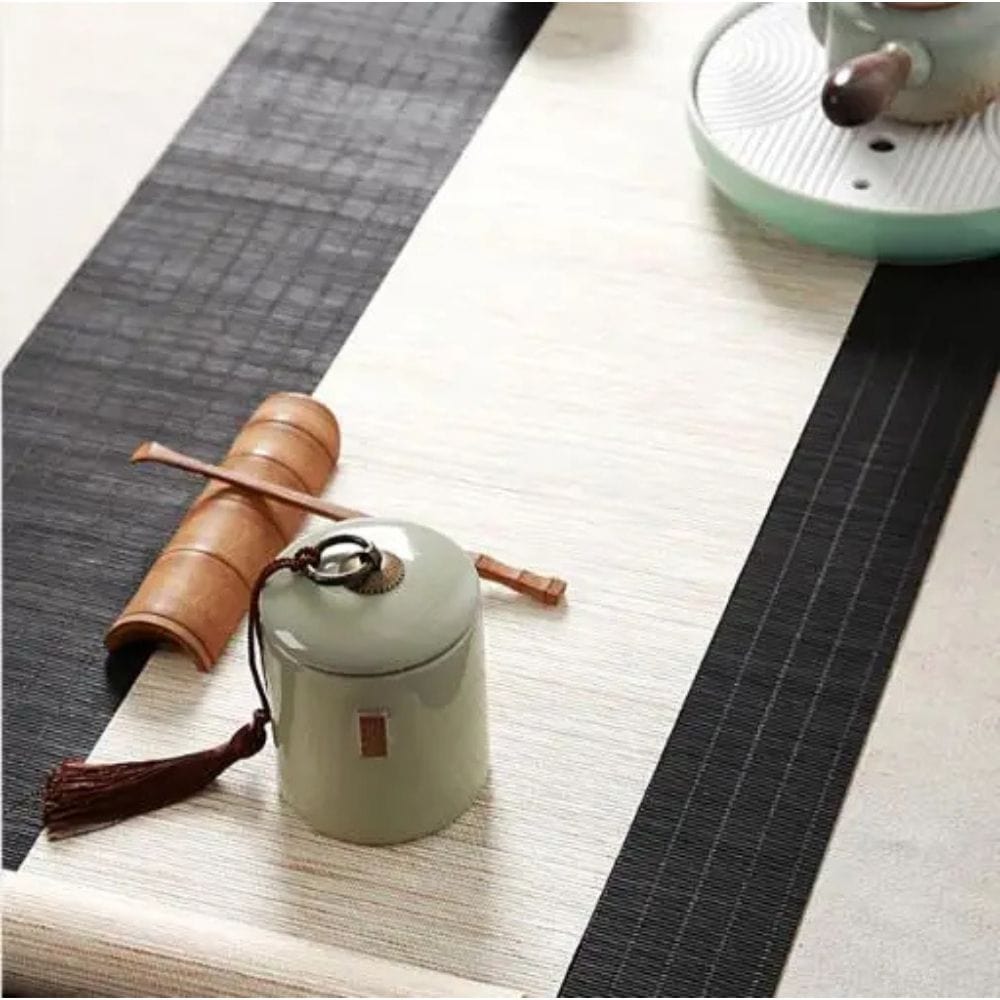 Boîte à thé en céramique avec couvercle bocal de rangement déco