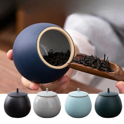 Boîte à thé en céramique bocal hermétique 200 ml (style vintage)