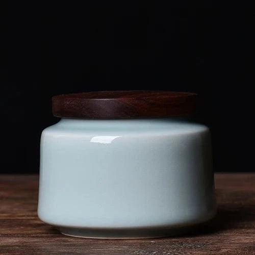 Boîte à thé en céramique céladon bocal décoratif & rangement bijou