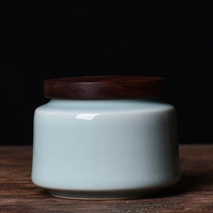 Boîte à thé en céramique céladon bocal décoratif & rangement bijou