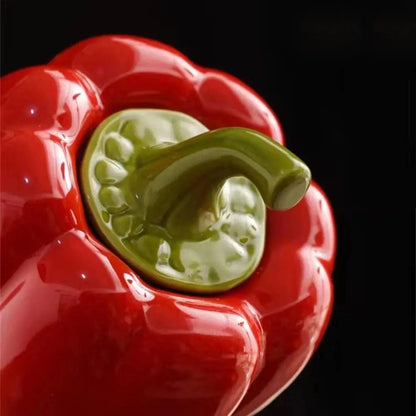 Boîte à thé en céramique forme piment ou fraise 180 ml