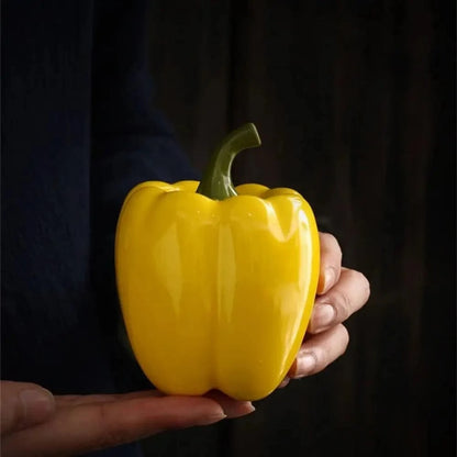 Boîte à thé en céramique forme piment ou fraise 180 ml