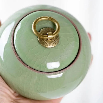 Boîte à thé en céramique style moderne chinois petit format