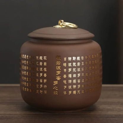 Boîte à thé hermétique en céramique motif fleuri doré style moderne