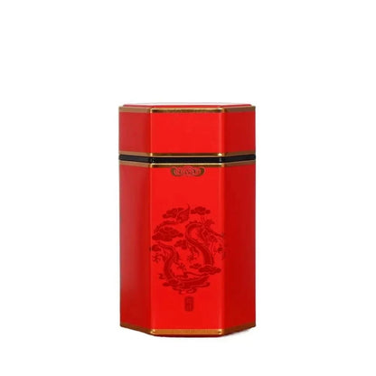 Boîte à thé hexagonale en métal format compact ou haut