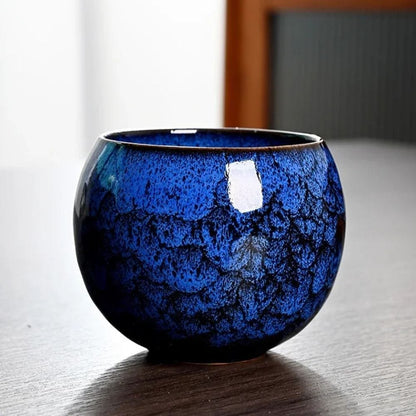 Coffret 5 tasses à thé artisanales en céramique (150 ml)