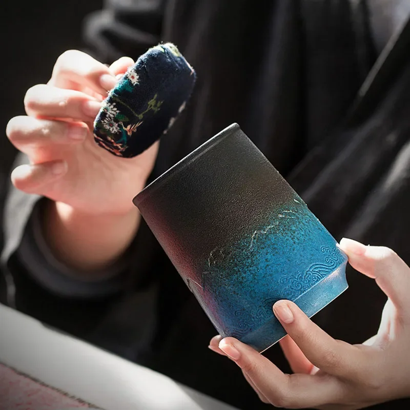 Boîte à thé en céramique vintage étanche artisanale