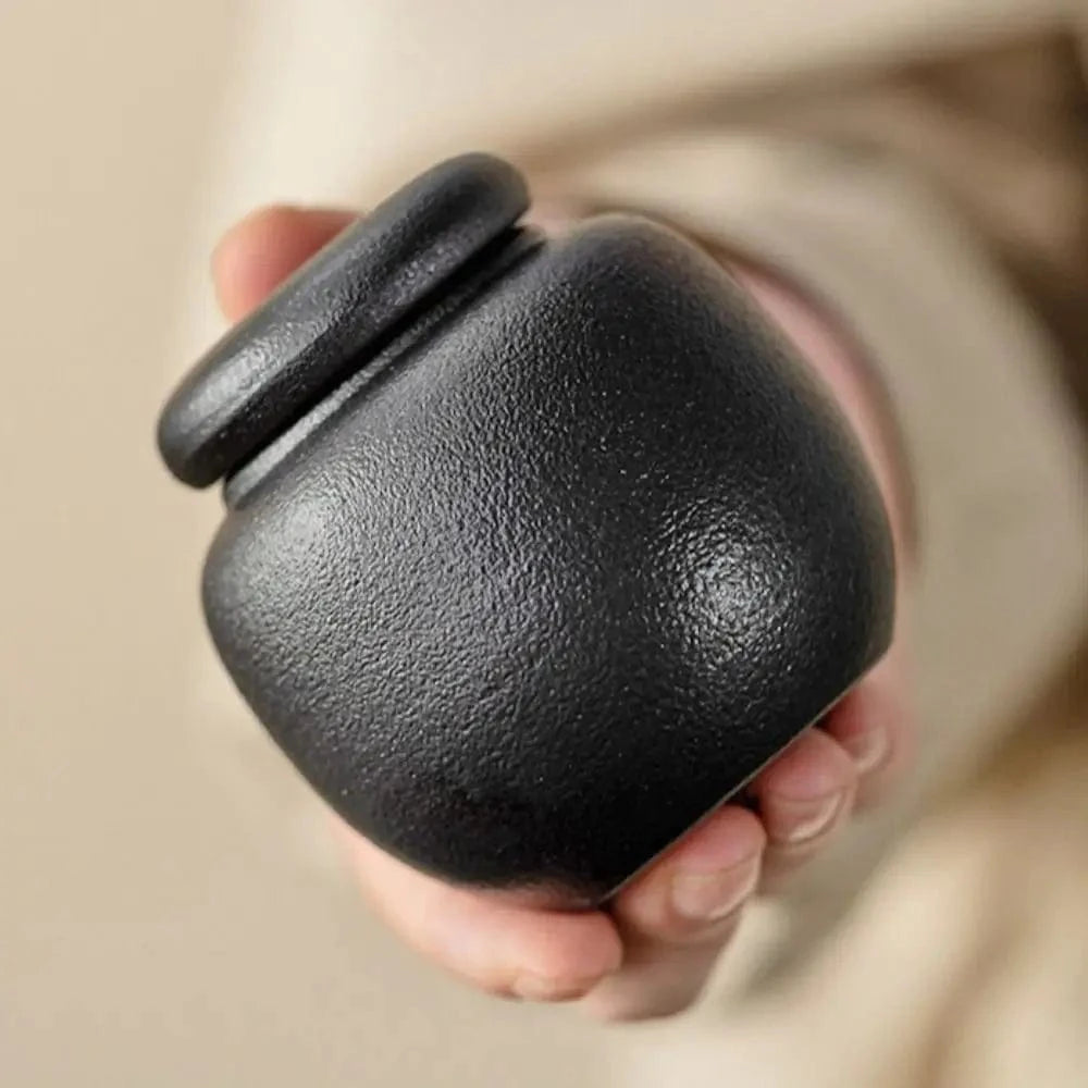 Mini boîte à thé en céramique pot hermétique de voyage