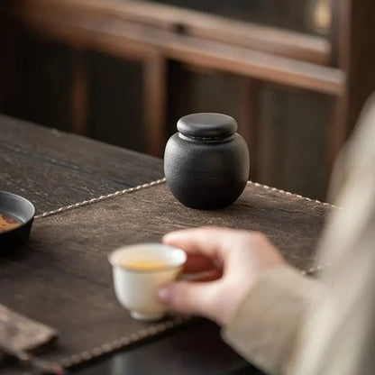 Mini boîte à thé en céramique pot hermétique de voyage