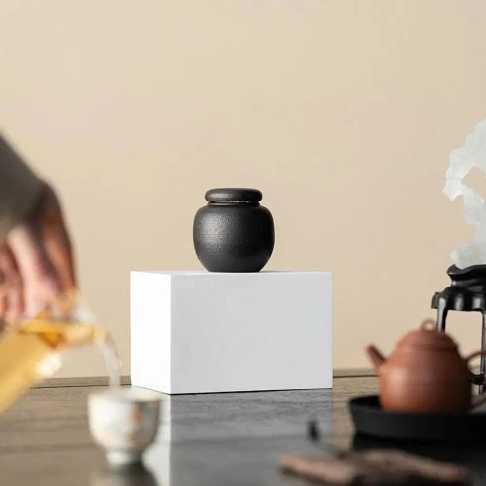 Mini boîte à thé en céramique pot hermétique de voyage
