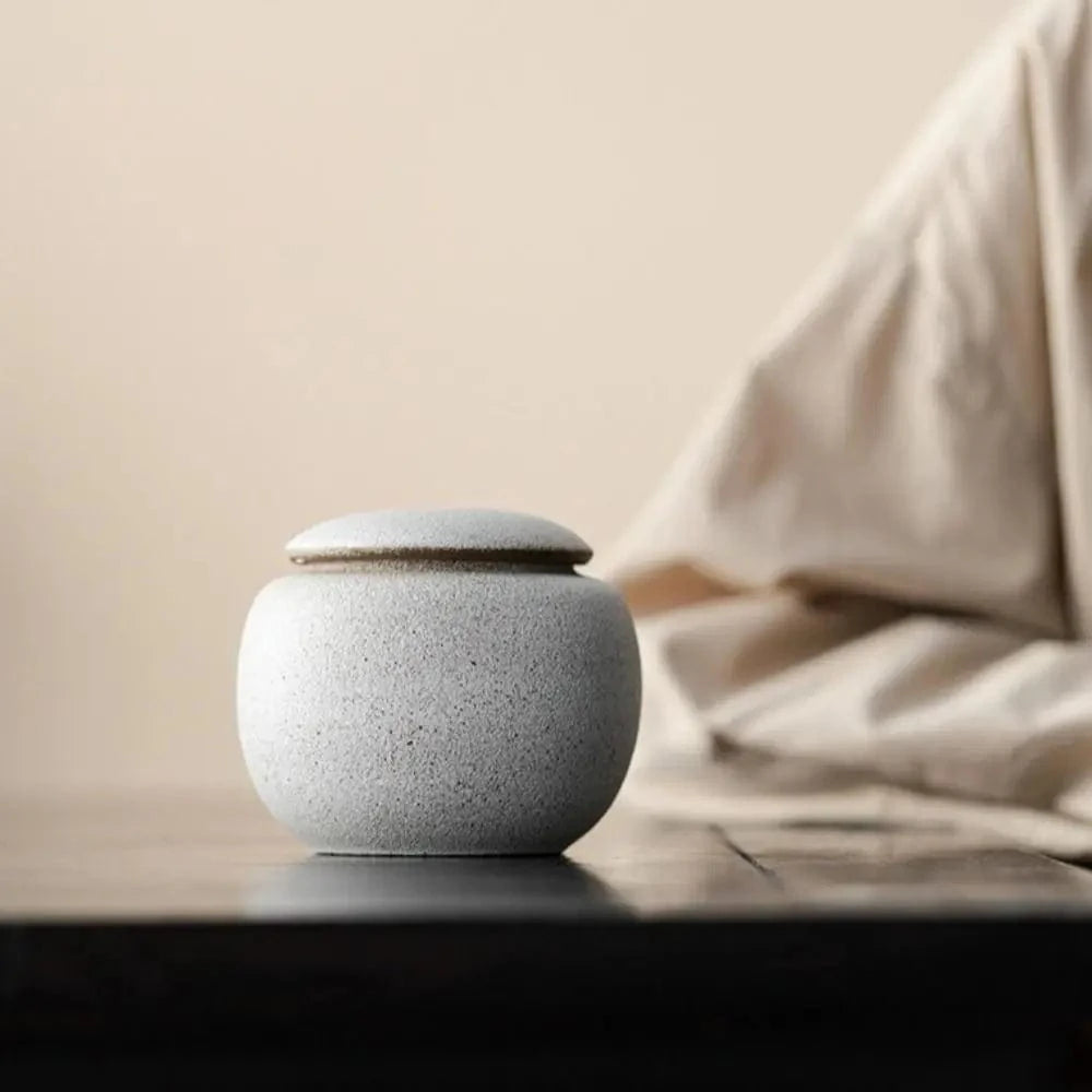 Mini boîte à thé en céramique pot hermétique de voyage