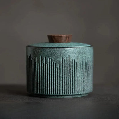 Mini boîte à thé en céramique pot hermétique décoratif 150 ml